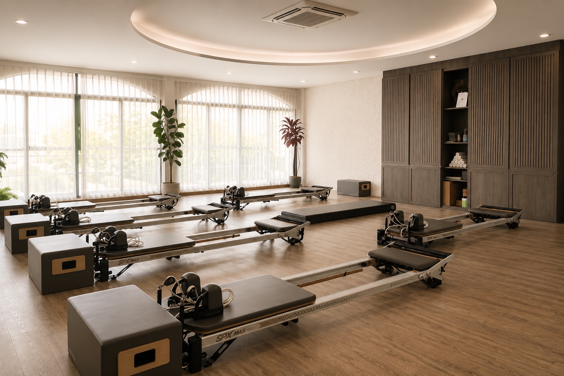 The Abbysan studio, set for small-group movement, Phuket