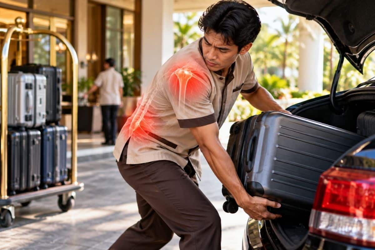 Bellhops and Porters: Why Carrying Heavy Luggage All Day Adds Up Differently Than Trays