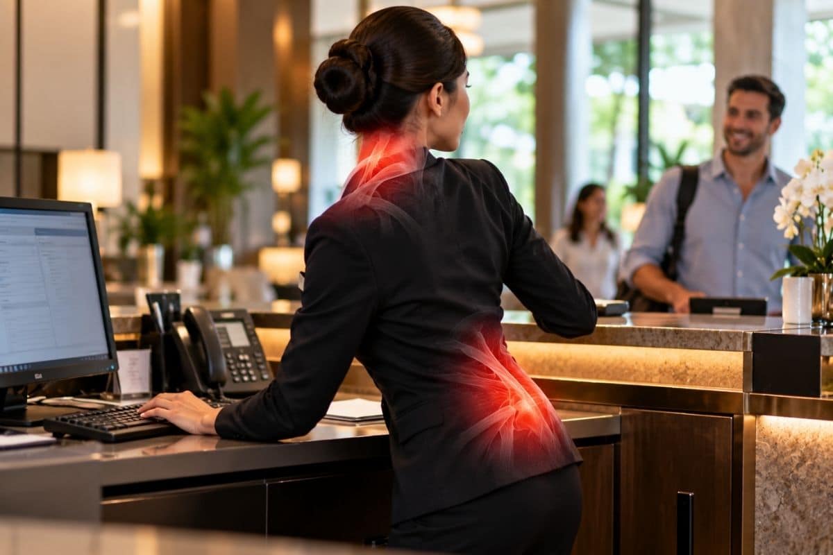 Front Desk and Concierge Staff: Why Standing and Turning All Shift Wears Differently Than Standing Still