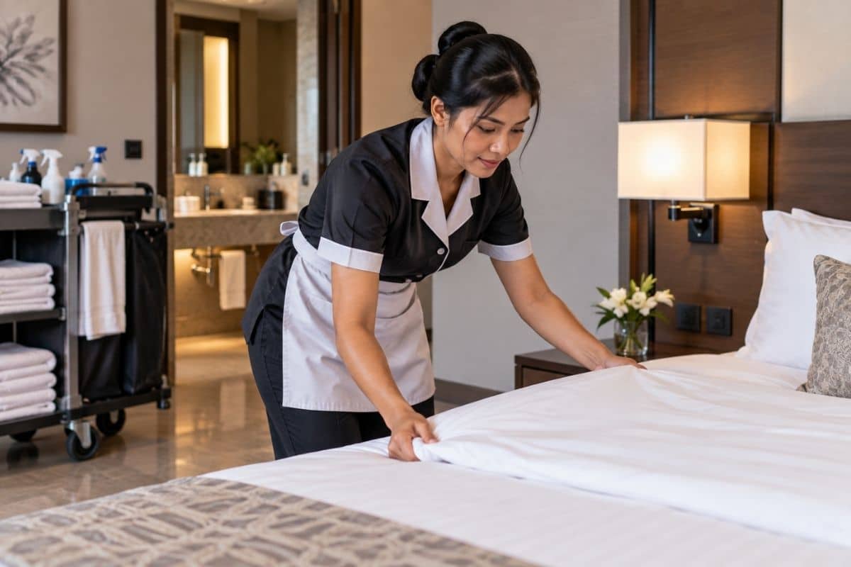 Housekeeping Staff: The Full-Body Cost of Repetitive Bending and Stripping Beds