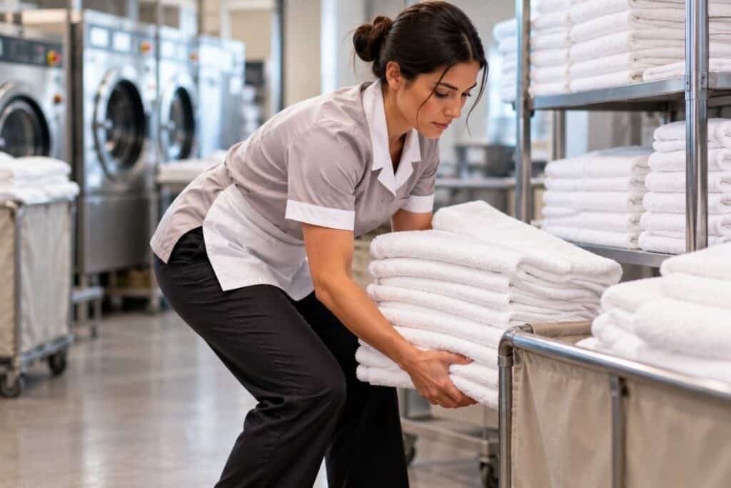 Laundry and Linen Staff: The Repetitive Lifting and Folding Nobody Accounts For